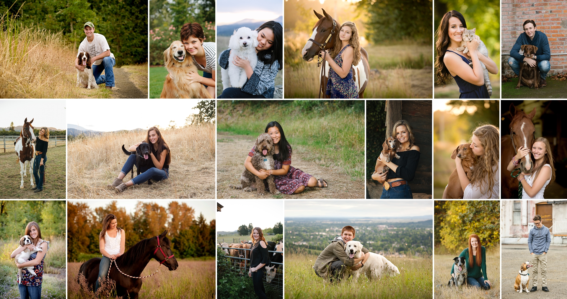 senior portraits with pets by thistledown photography