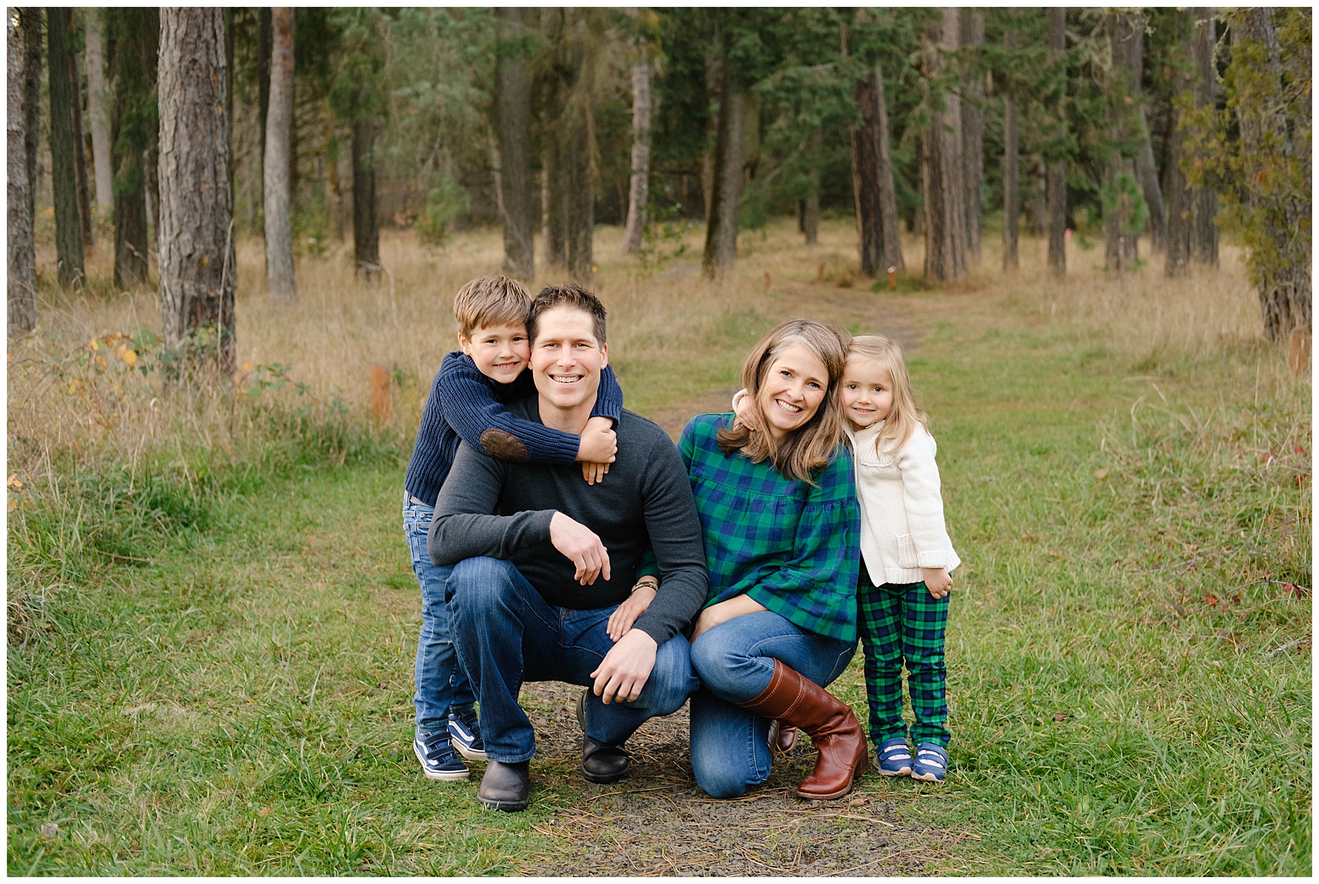Forest family portrait location by Portland family photographer Alison Smith